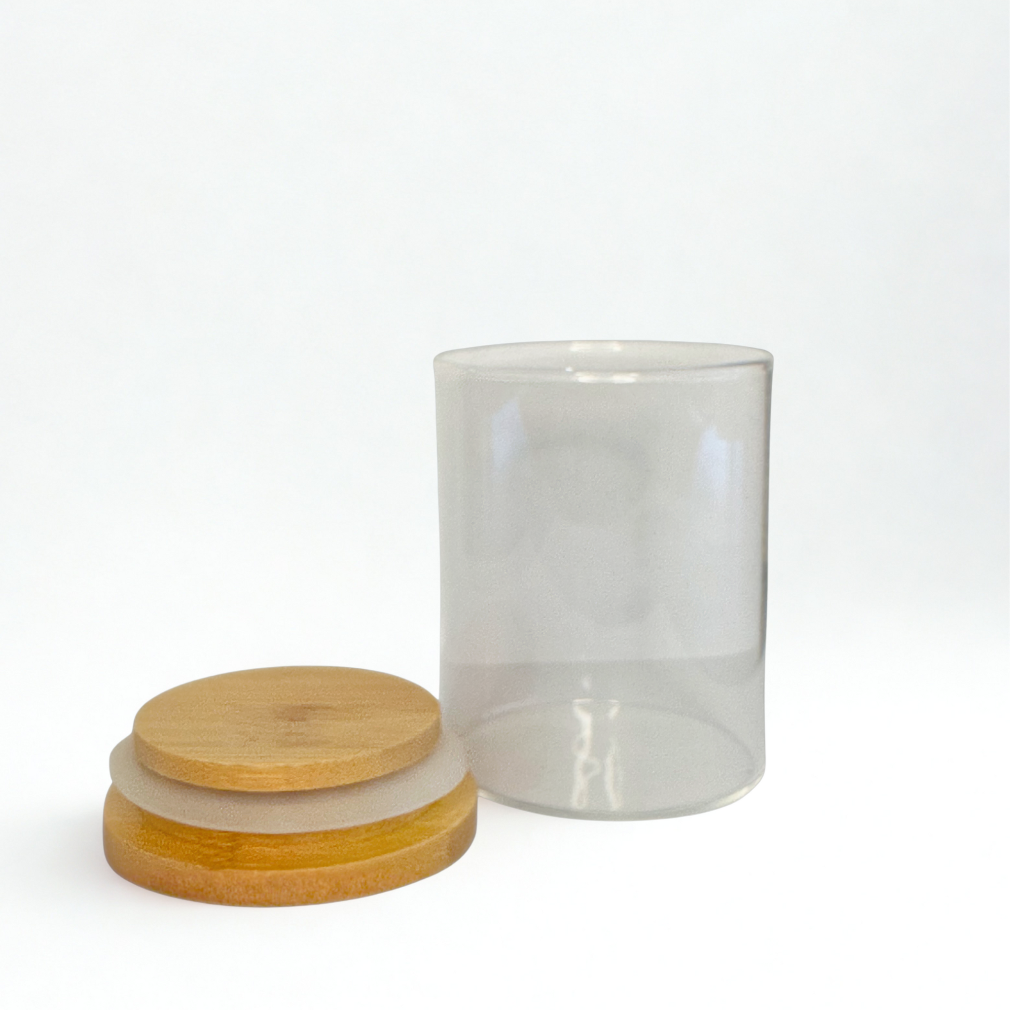 Glass Jar with Bamboo Lid - 4oz sustainable, eco-friendly storage
